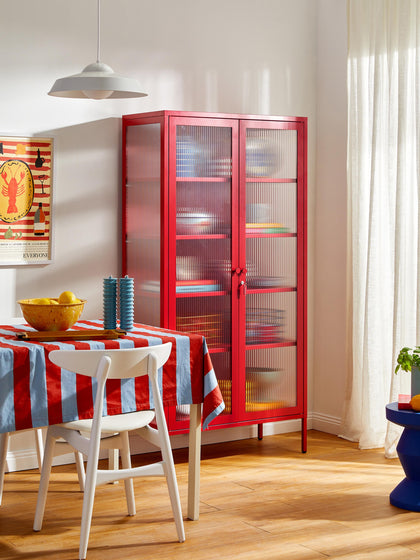 Westwing Vitrina De Metal Con Cristal Acanalado The Collector