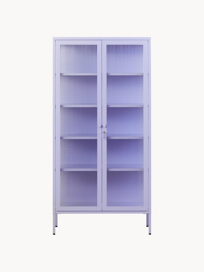 Westwing Vitrina De Metal Con Cristal Acanalado The Collector