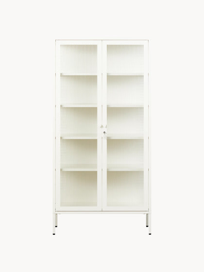 Westwing Vitrina De Metal Con Cristal Acanalado The Collector