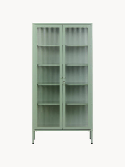 Westwing Vitrina De Metal Con Cristal Acanalado The Collector