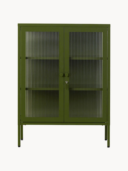 Westwing Vitrina De Metal Con Cristal Acanalado The Mixer