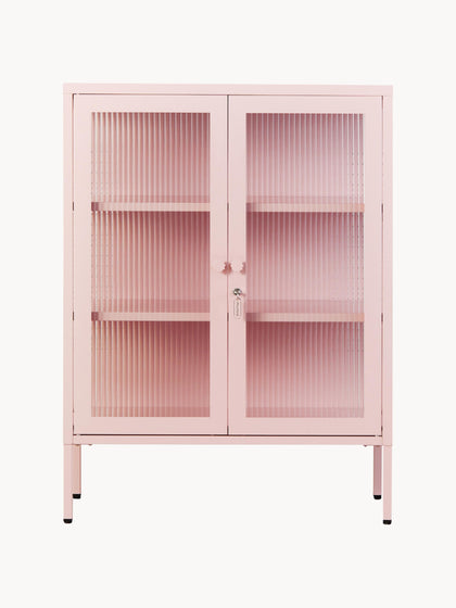 Westwing Vitrina De Metal Con Cristal Acanalado The Mixer