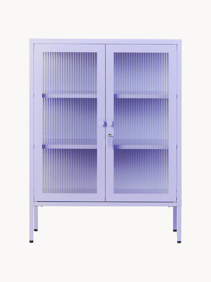 Westwing Vitrina De Metal Con Cristal Acanalado The Mixer