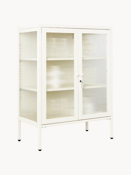 Westwing Vitrina De Metal Con Cristal Acanalado The Mixer