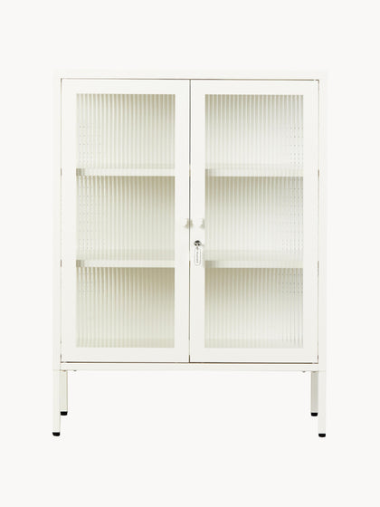 Westwing Vitrina De Metal Con Cristal Acanalado The Mixer