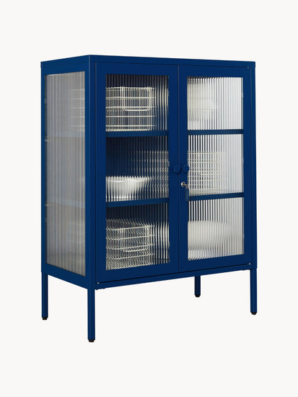 Westwing Vitrina De Metal Con Cristal Acanalado The Mixer