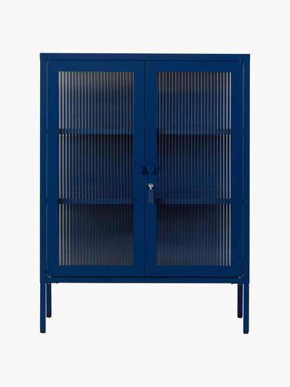 Westwing Vitrina De Metal Con Cristal Acanalado The Mixer