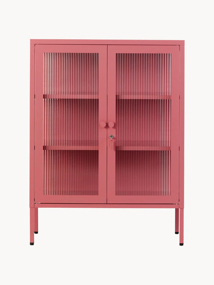 Westwing Vitrina De Metal Con Cristal Acanalado The Mixer