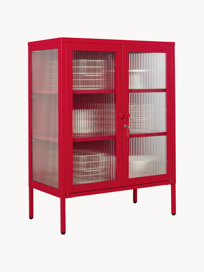 Westwing Vitrina De Metal Con Cristal Acanalado The Mixer