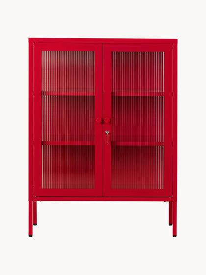 Westwing Vitrina De Metal Con Cristal Acanalado The Mixer