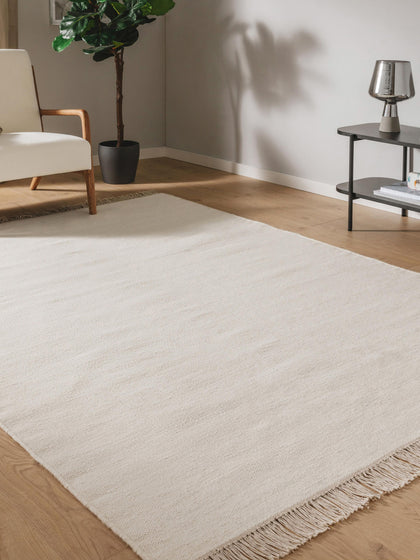 Westwing Alfombra Artesanal De Lana Con Flecos Liv