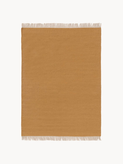 Westwing Alfombra artesanal de lana con flecos Liv