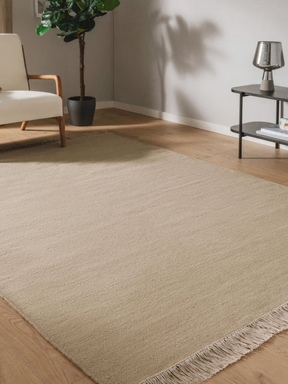 Westwing Alfombra Artesanal De Lana Con Flecos Liv