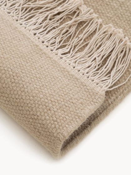 Westwing Alfombra Artesanal De Lana Con Flecos Liv
