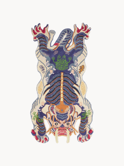 Westwing Alfombra de lana artesanal Dragon