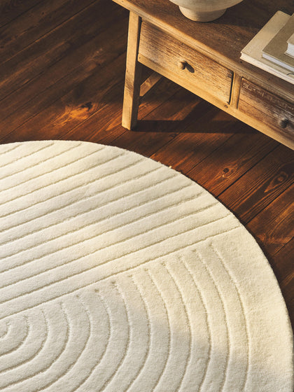 Westwing Alfombra Redonda Artesanal De Lana Mason
