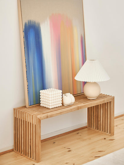 Westwing Banco De Madera De Bambú Rib-Test