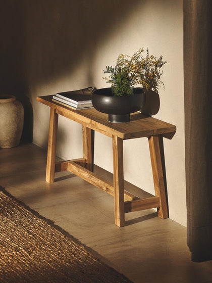 Westwing Banco De Madera De Teca Lawas