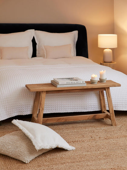 Westwing Banco De Madera De Teca Lawas