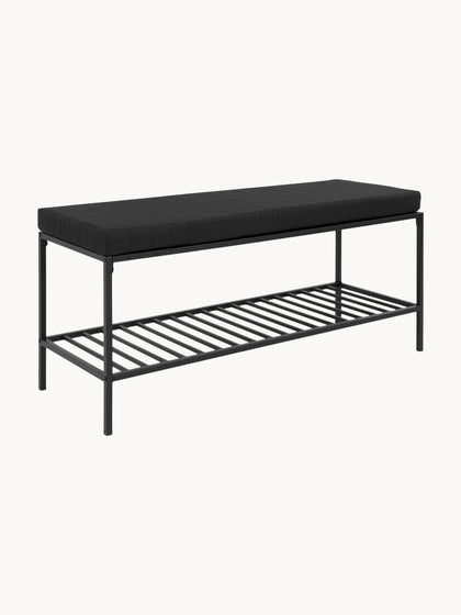 Westwing Banco de metal con cojín Noel