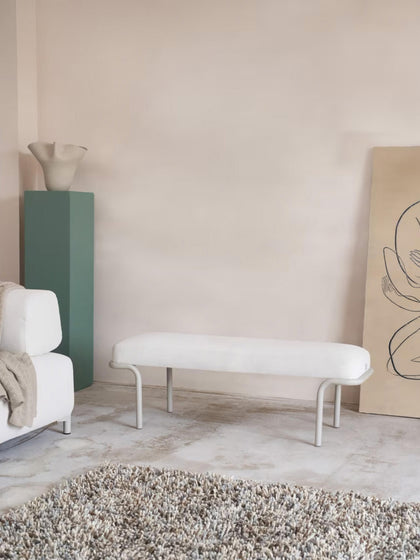 Westwing Banco Tapizado De Chenilla Compo