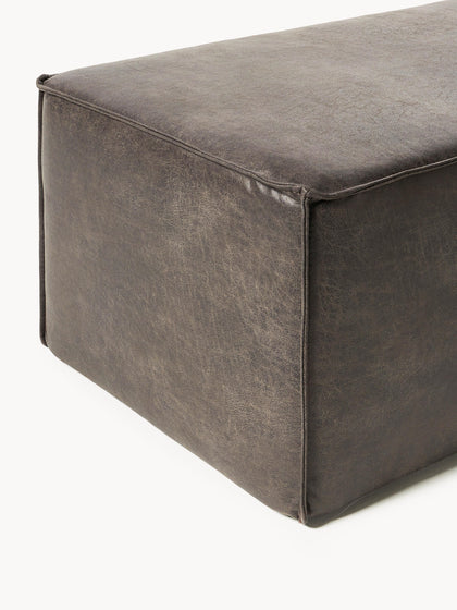 Westwing Banco Tapizado En Cuero Reciclado Sanja