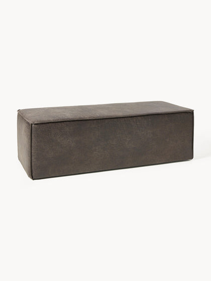 Westwing Banco tapizado en cuero reciclado Sanja