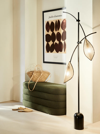 Westwing Banco Tapizado En Tejido Bouclé Alto