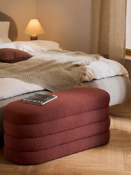 Westwing Banco Tapizado En Tejido Bouclé Alto