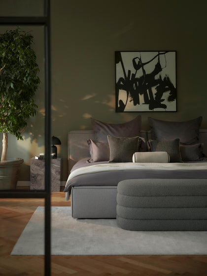 Westwing Banco Tapizado En Tejido Bouclé Alto