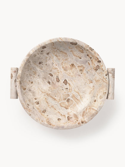 Westwing Bol Decorativo De Mármol Fossil 10 Cm