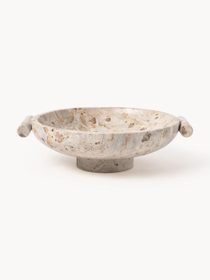 Westwing Bol Decorativo De Mármol Fossil 10 Cm