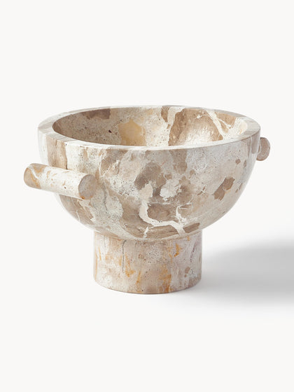 Westwing Bol Decorativo De Mármol Fossil 15 Cm