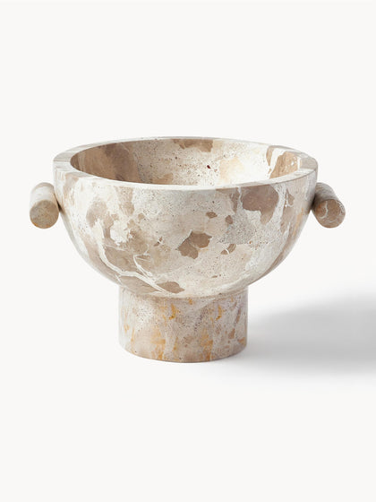 Westwing Bol decorativo de mármol Fossil 15 cm
