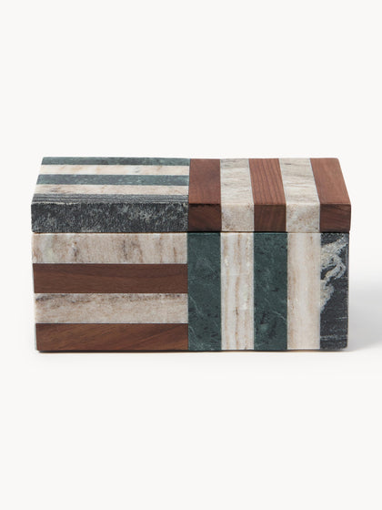 Westwing Caja De Mármol Y Madera De Nogal Mauricio