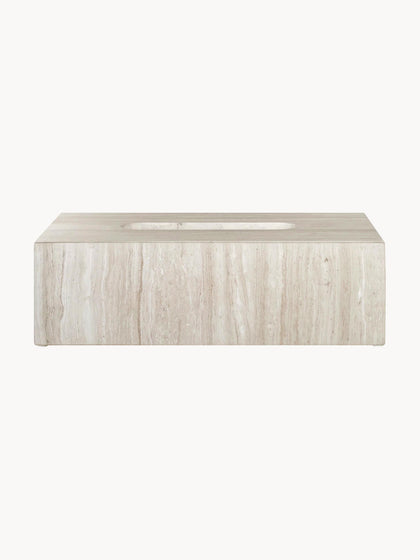 Westwing Caja de pañuelos de mármol Lamura