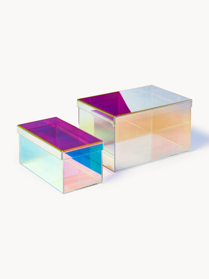 Westwing Cajas de almacenaje Lacy 2 uds
