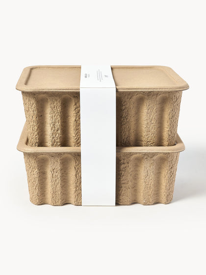 Westwing Cajas De Pasta De Papel Pulp 30 Cm 2 Uds