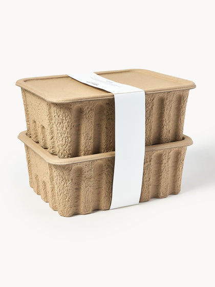 Westwing Cajas de pasta de papel Pulp 30 cm 2 uds