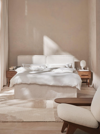 Westwing Cama Continental En Tejido Bouclé Lennon