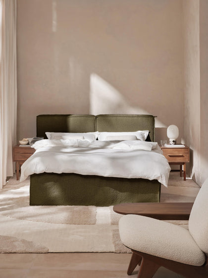 Westwing Cama Continental En Tejido Bouclé Lennon