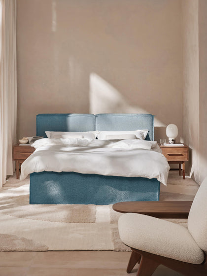 Westwing Cama Continental En Tejido Bouclé Lennon