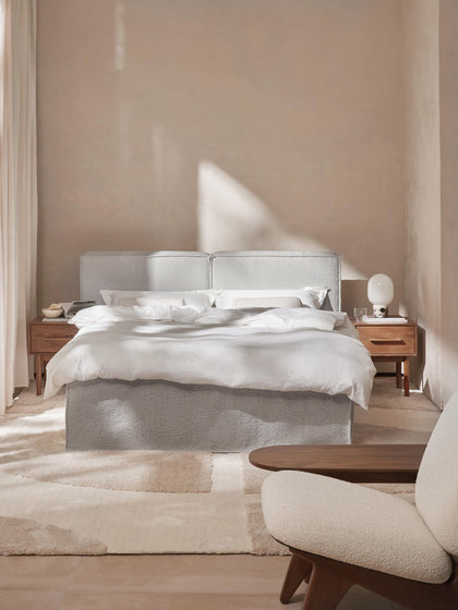 Westwing Cama Continental En Tejido Bouclé Lennon