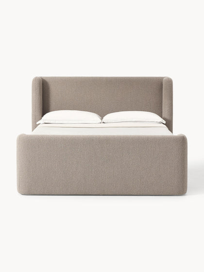 Westwing Cama Continental En Tejido Bouclé Perla