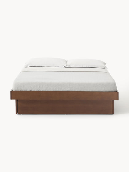 Westwing Cama De Madera Con Cajones Sato