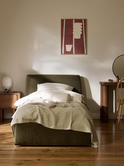 Westwing Cama Individual En Tejido Bouclé Cloud