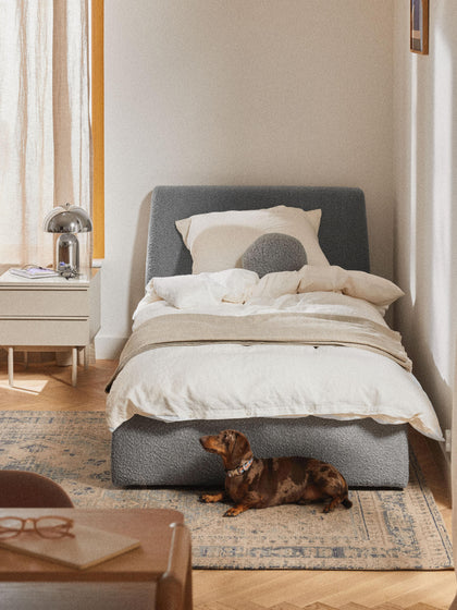 Westwing Cama Individual En Tejido Bouclé Cloud