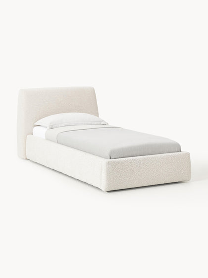 Westwing Cama individual en tejido bouclé Cloud