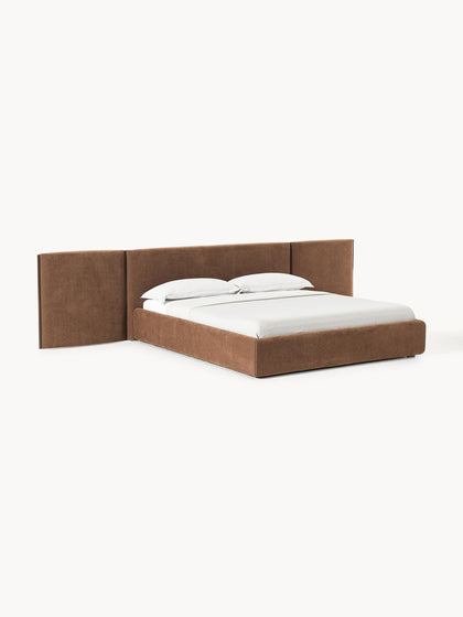 Westwing Cama tapizada con cabecero plegable Otis