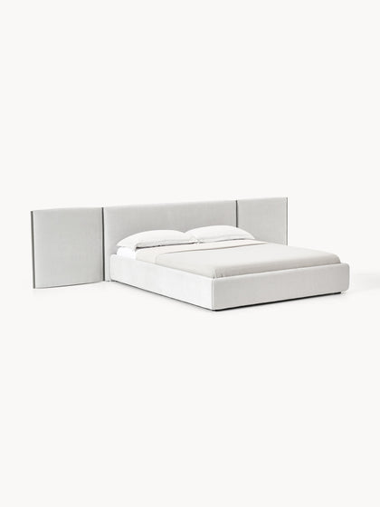 Westwing Cama tapizada con cabecero plegable Otis